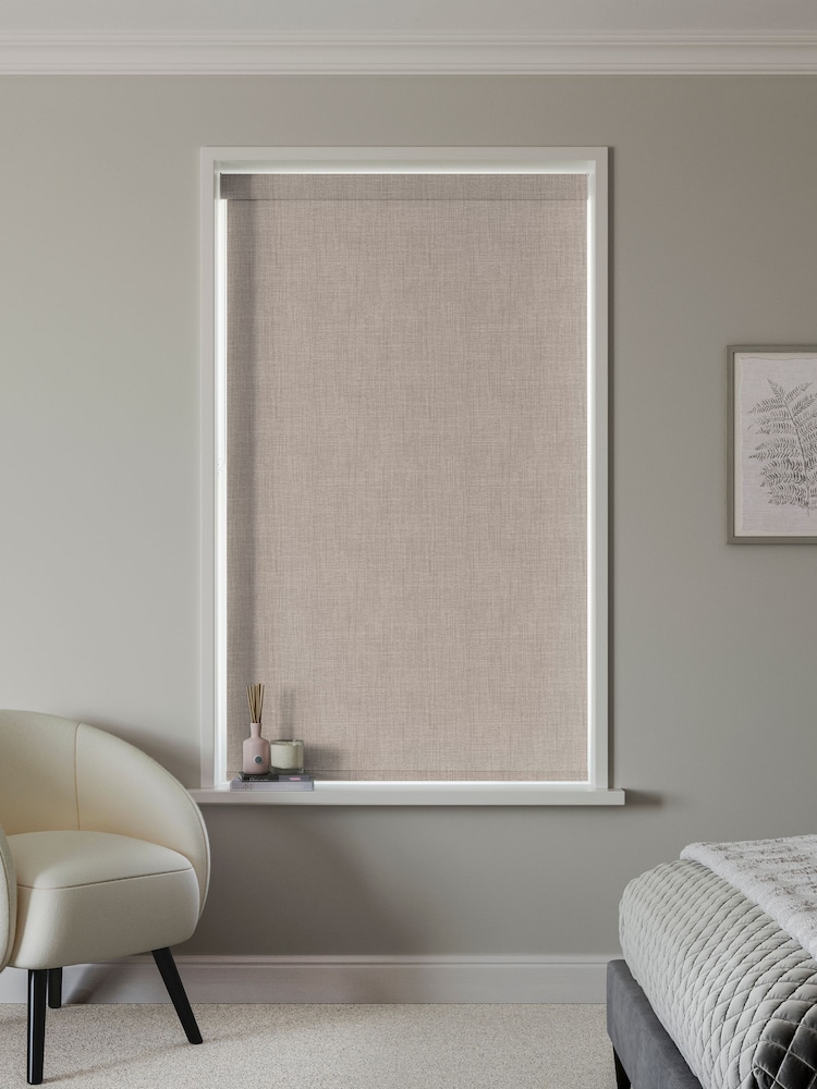 Linen Natural Rapid Made to Measure Blackout Roller Blind - Image 2 of 6