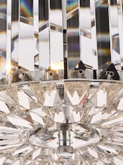 Laura Ashley Chrome Fernhurst Semi Flush Flush Ceiling Fitting Ceiling Light - Image 4 of 5
