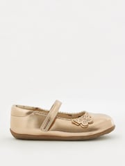 Rose Gold Wide Fit (G) Butterfly Mary Jane Shoes - Image 1 of 5