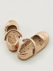 Rose Gold Wide Fit (G) Butterfly Mary Jane Shoes - Image 3 of 5