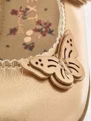 Rose Gold Wide Fit (G) Butterfly Mary Jane Shoes - Image 4 of 5