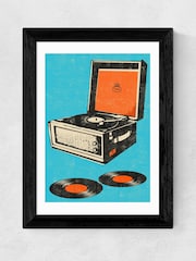East End Prints Black Record Player Print - Image 1 of 3