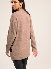 Brown Longline Sequin Star Jumper - Image 3 of 6