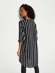 Kaffe Marana Long Sleeve Black Shirt Dress - Image 2 of 6