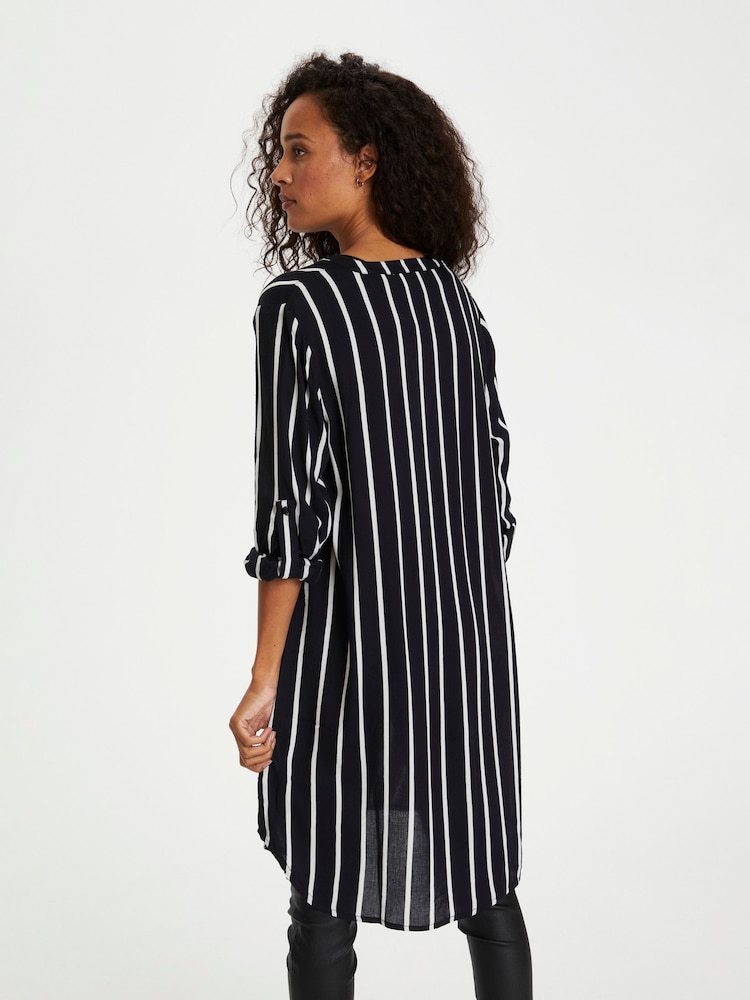 Kaffe Marana Long Sleeve Black Shirt Dress - Image 2 of 6