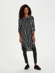 Kaffe Marana Long Sleeve Black Shirt Dress - Image 3 of 6
