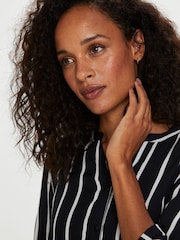 Kaffe Marana Long Sleeve Black Shirt Dress - Image 4 of 6