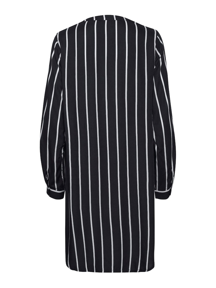 Kaffe Marana Long Sleeve Black Shirt Dress - Image 6 of 6