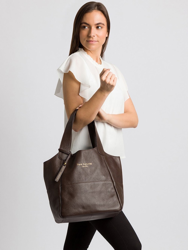 Pure Luxuries London Freer Leather Tote Bag - Image 1 of 5