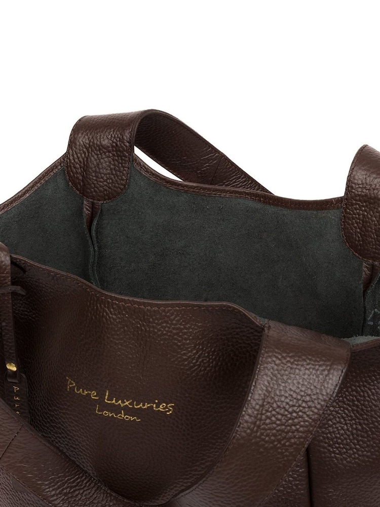 Pure Luxuries London Freer Leather Tote Bag - Image 5 of 5