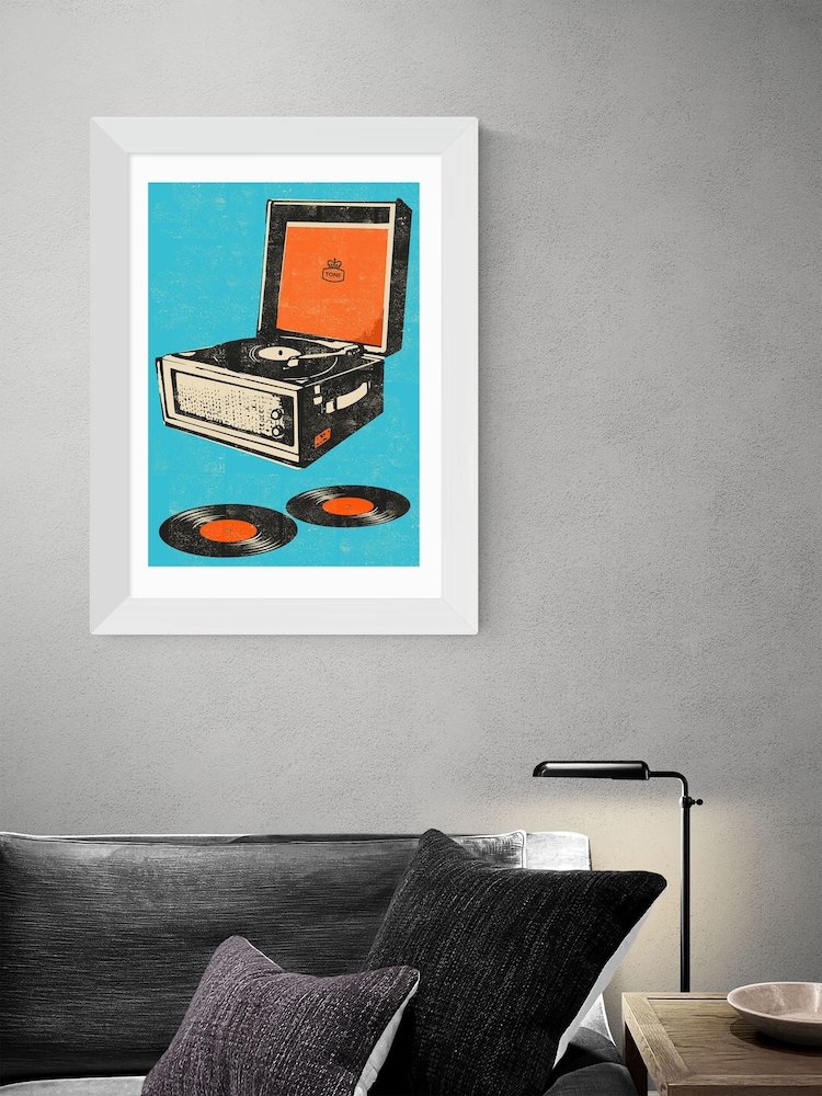 East End Prints White Record Player Print - Image 4 of 4