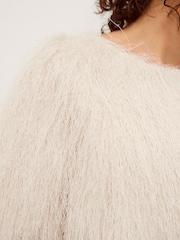 Monsoon Cream Tori Short Sleeve Fringe Top - Image 3 of 10