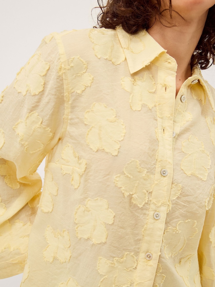 Monsoon Yellow Tyra Jacquard Shirt - Image 3 of 3 Monsoon Yellow Tyra Jacquard Shirt - Image 3 of 3