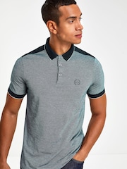 Armani Exchange 100% Cotton Contrast Polo Shirt - Image 1 of 4