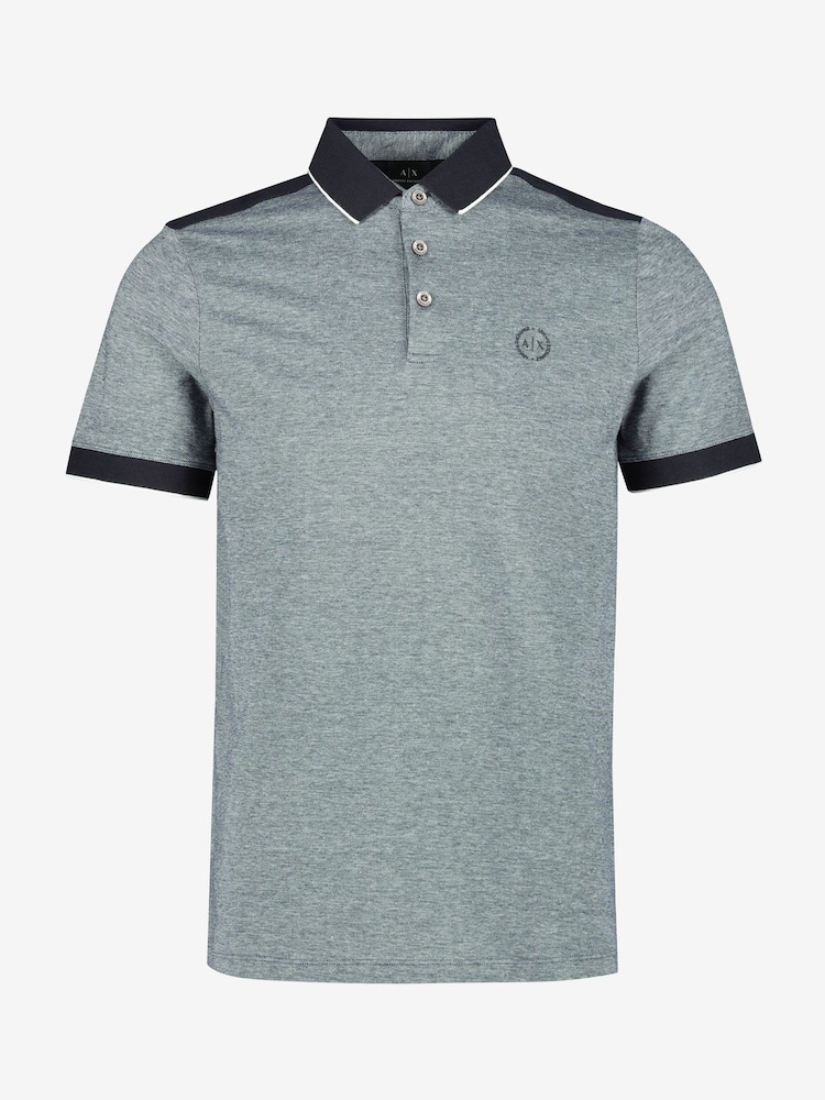 Armani Exchange 100% Cotton Contrast Polo Shirt - Image 4 of 4