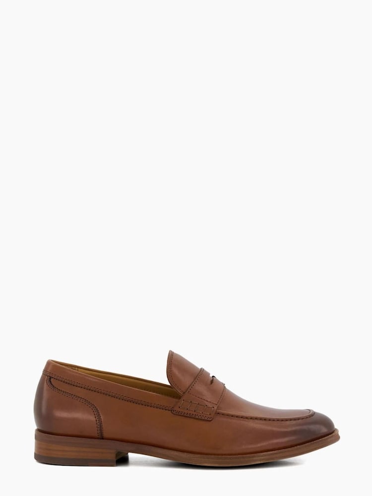 Braun - Regulär - Dune London Sulli Penny-Slipper, Sohle in Natur - Bild 1 von 5 Braun - Regulär - Dune London Sulli Penny-Slipper, Sohle in Natur - Bild 1 von 5