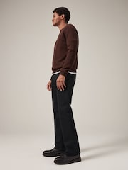 Solid Black Bootcut Classic Stretch Jeans - Image 3 of 11
