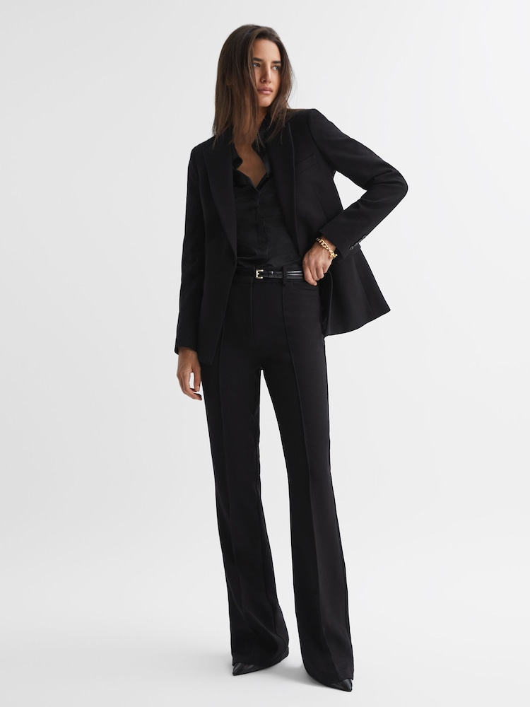 Reiss Black Sofia Silk Shirt - Image 5 of 5