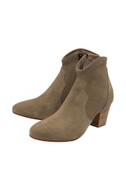 Ravel Brown Suede Leather Ankle Boots - Image 2 of 4