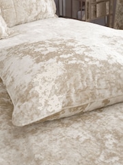 Catherine Lansfield Natural Crushed Velvet Cushion - Image 1 of 4