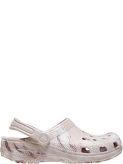 Crocs Pink Classic Unisex Marbled Clogs - Image 1 of 5