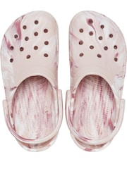 Crocs Pink Classic Unisex Marbled Clogs - Image 4 of 5