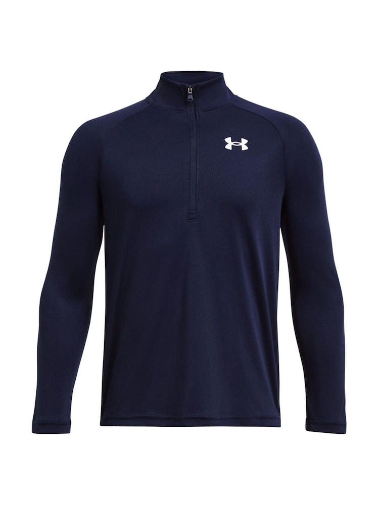 Under Armour Dark Blue Youth Tech 2.0 1/2 Zip Sweatshirt - Image 1 of 2