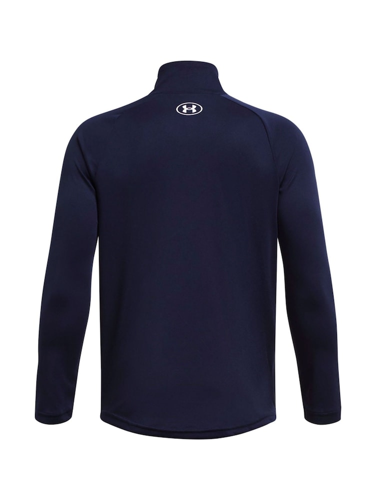 Under Armour Dark Blue Youth Tech 2.0 1/2 Zip Sweatshirt - Image 2 of 2
