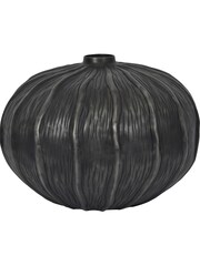Libra Interiors Black Pelham Squat Textured Vase - Image 2 of 3