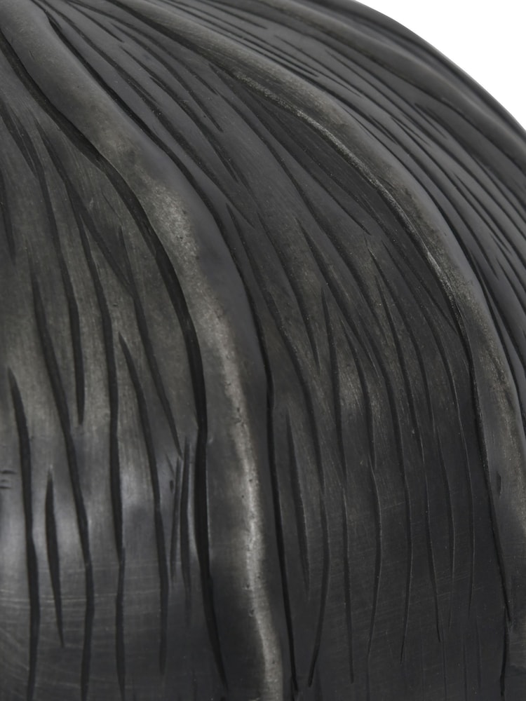 Libra Interiors Black Pelham Squat Textured Vase - Image 3 of 3