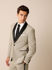 Stone Natural Slim Tuxedo Suit Jacket - Image 1 of 11