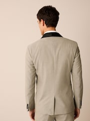 Stone Natural Slim Tuxedo Suit Jacket - Image 3 of 11