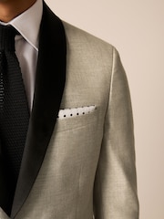 Stone Natural Slim Tuxedo Suit Jacket - Image 4 of 11
