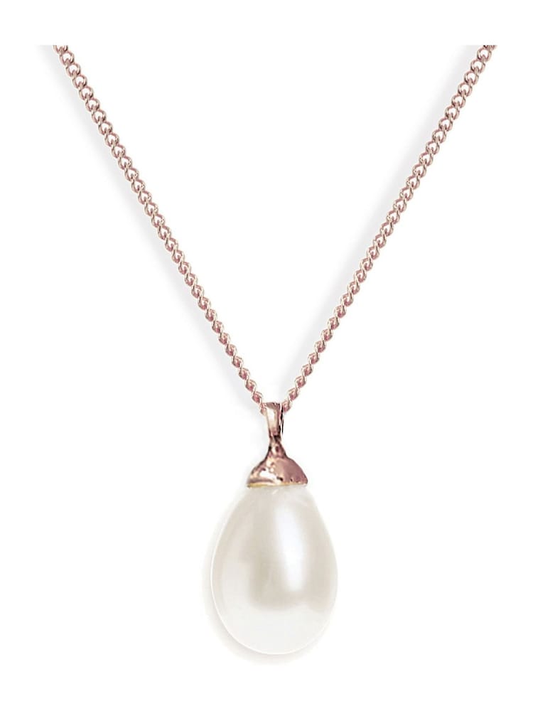 Ivory & Co Rose Gold Westbury Pearl Drop Pendant - Image 1 of 5