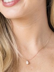 Ivory & Co Rose Gold Westbury Pearl Drop Pendant - Image 3 of 5