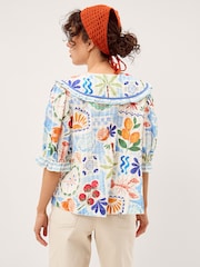 Monsoon White Bonnie Print Top - Image 2 of 6