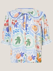Monsoon White Bonnie Print Top - Image 6 of 6