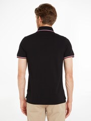 Tommy Hilfiger Black Tipped Slim Polo Shirt - Image 2 of 3