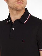 Tommy Hilfiger Black Tipped Slim Polo Shirt - Image 3 of 3