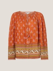 Monsoon Orange Amaya Floral Print Blouse - Image 5 of 5