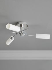 Chrome Seville 3 Light Flush Fitting Ceiling Light - Image 2 of 7