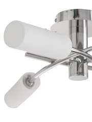 Chrome Seville 3 Light Flush Fitting Ceiling Light - Image 7 of 7