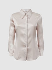 Reiss Nude Sofia Silk Shirt - Image 2 of 4