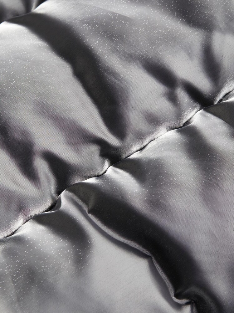 Calvin Klein Jeans Silver Liquid Metal Puffer Coat - Image 4 of 4