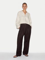 Jigsaw Cream Linen Bomber Jacket - Image 3 of 5