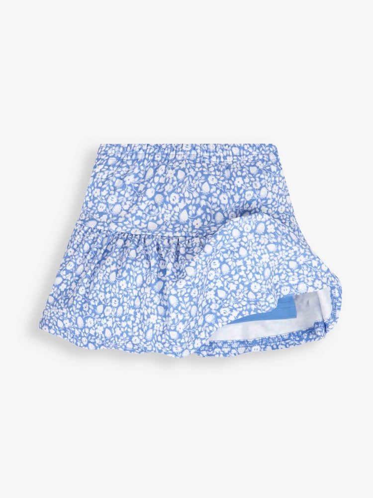 JoJo Maman Bébé Cornflower Ditsy Strawberry Ditsy Print Skort - Image 1 of 1