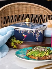 Sara Miller Blue Chelsea Covered China Butter Dish - Image 1 of 4