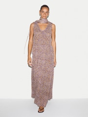 Jigsaw Purple Ditsy V-Neck Tiered Dress - Image 5 of 5