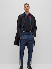 HUGO Black Quarter Zip Polo Shirt - Image 3 of 5