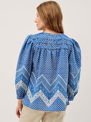 Monsoon Blue Iggy Floral Print Blouse - Image 2 of 5